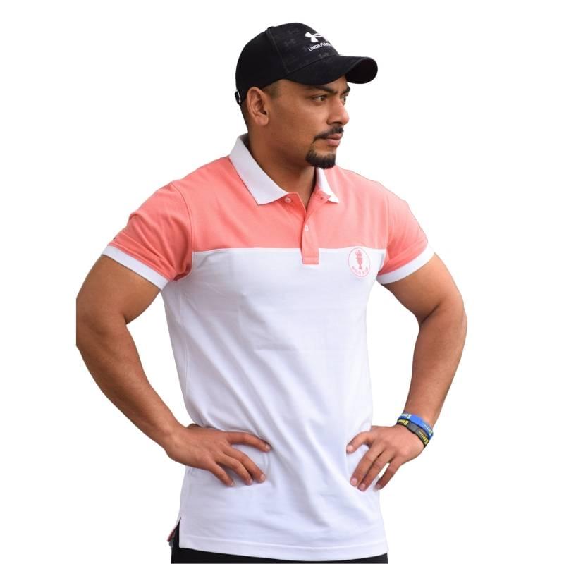 2panel-T1 Polo Tea Rose & White - Image 1